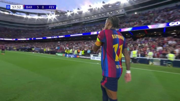 [进球视频] 巴萨3-0领先！佩德里直塞送助攻！拉菲尼亚单刀推射破门双响！
